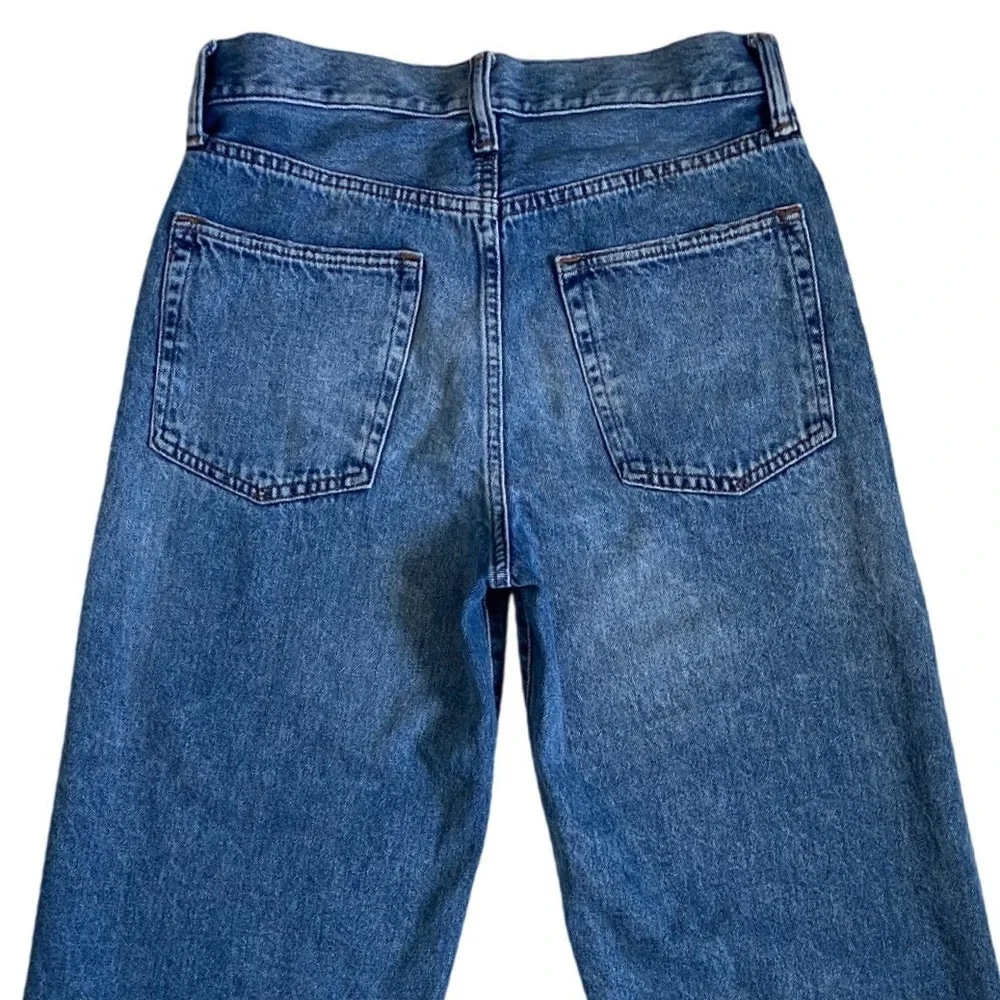 Gap Teen 90s Loose Fit Distressed Blue Jeans Size 16 Medium Destroy 824650-00